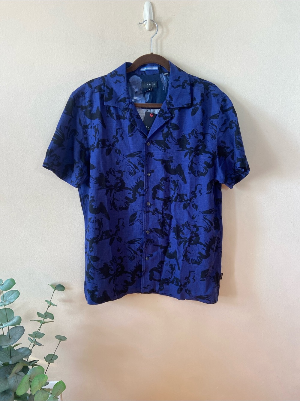 Ted Baker London Midnight Sail Floral Camp Collar Button Up Shirt NWT medium
